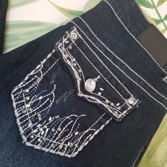 Skinny Bling Jeans NWOT Dark Wash - Picture 1 of 8